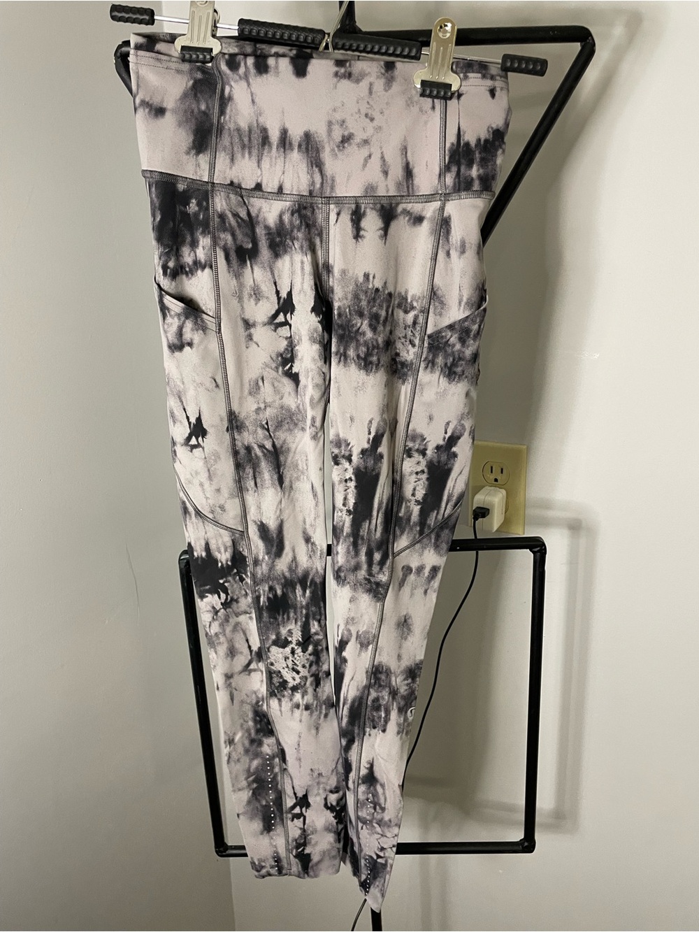 lululemon athletica Black & White Tie-Dye High-Rise Leggings